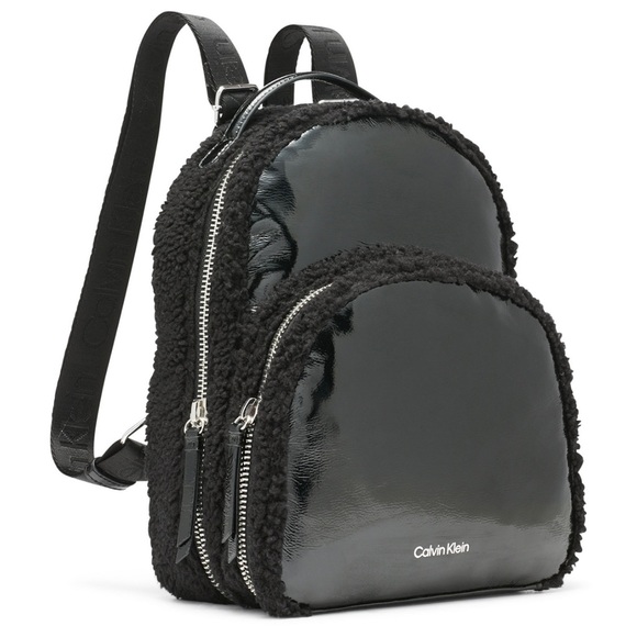 Calvin Klein Bags Calvin Klein Estelle Patent Sherpa Backpack